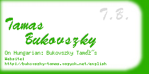 tamas bukovszky business card
